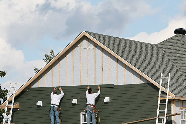 Professional Siding technician working in Morganton, NC